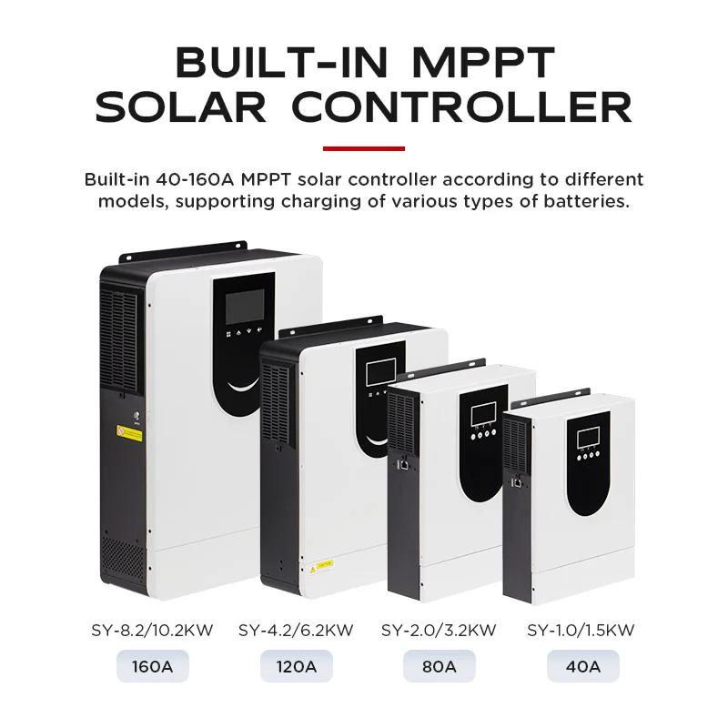 Onduleur solaire hybride 6,2 kw 48V, 230V, réseau marche/arrêt, photovoltaïque, sinusoïdal pur PV 60-500V, 120a, contrôleur de Charge solaire MPPT  13