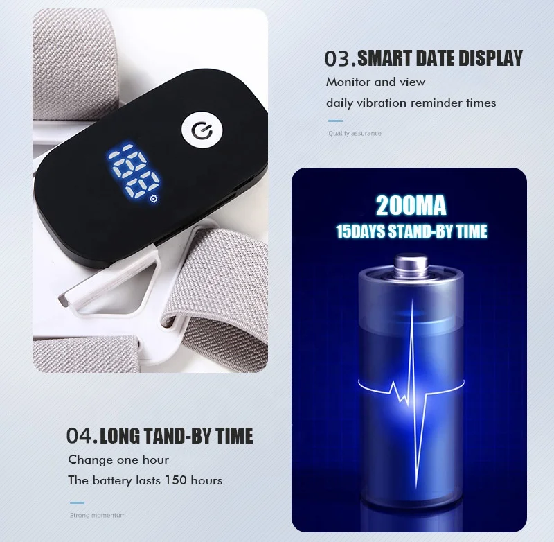 Adjustable Kids Intelligent Sensor LCD Screen Counter Smart Posture Trainer Corrector