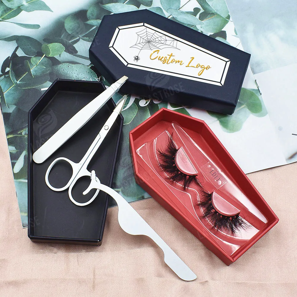 Pink Eyelash Packaging Box With Chains Lashbox Wholesale Fiber False ...
