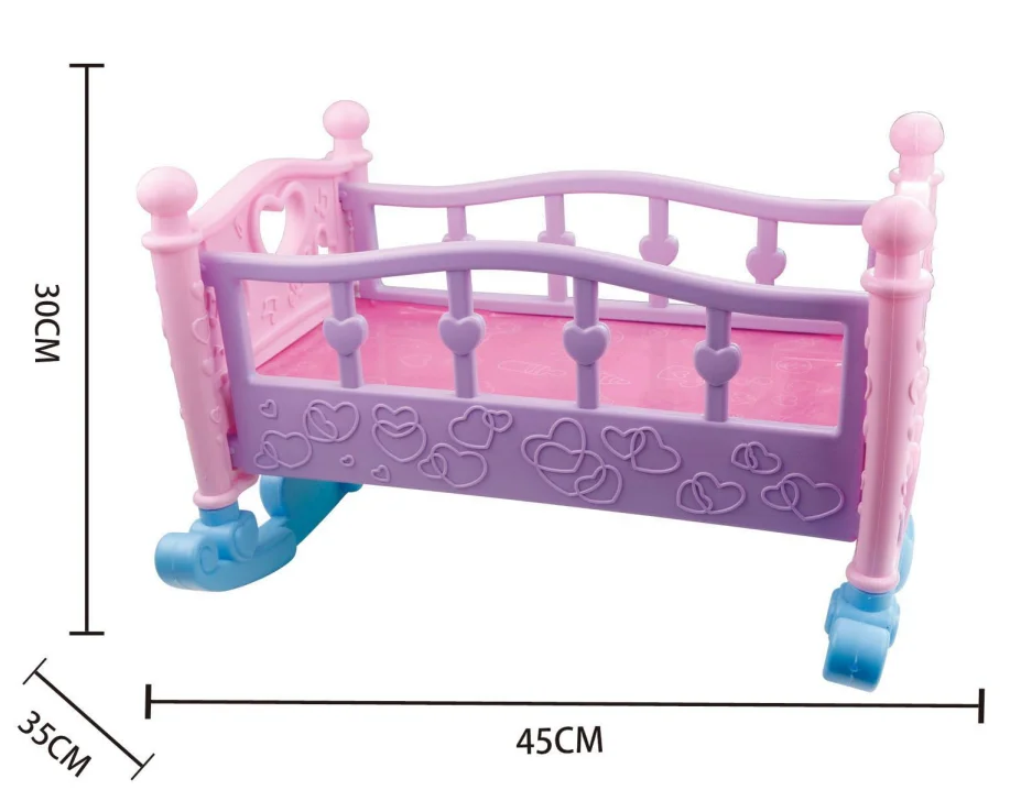 
Модная детская пластиковая мебель для кроватки, игрушка для ролевых игр 