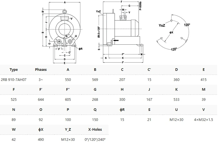 Air Blower, A2RB, 910-7AH07, 8.5KW - detail 4
