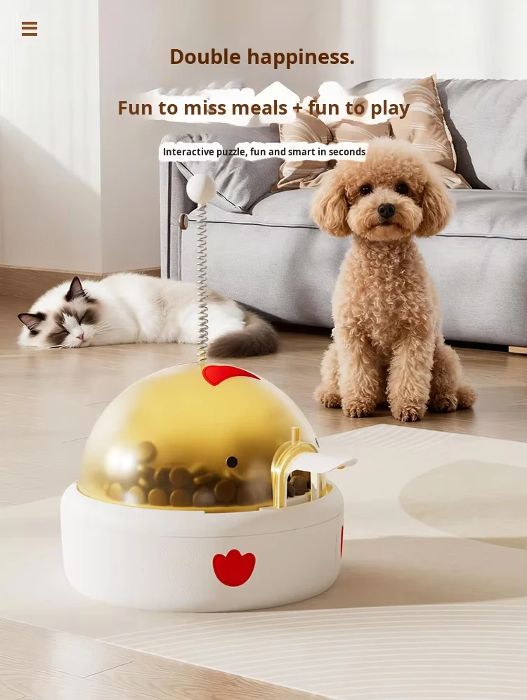 Pet Leakage Feeder ABS Cat Dog Interactive Training Feeder Self Hi Relieve Boredom Freeze Drying Transmitter Sound Cat Toys manufacture