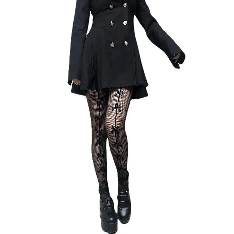 Сексуальные чулки с бантом, дамские колготки с принтом высокой четкости, поддерживающие индивидуальный логотип, женские облегающие чулки