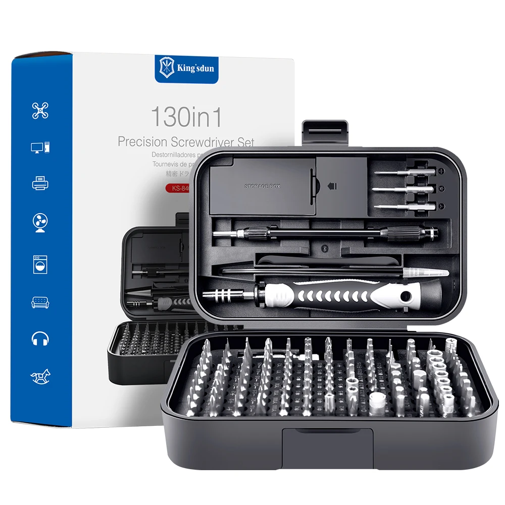 BEST 130 in 1 Precision Screwdriver Bits Multi-function Professional Repair Tool Kit Magnetic Driver Kit for Cell Phone Computer