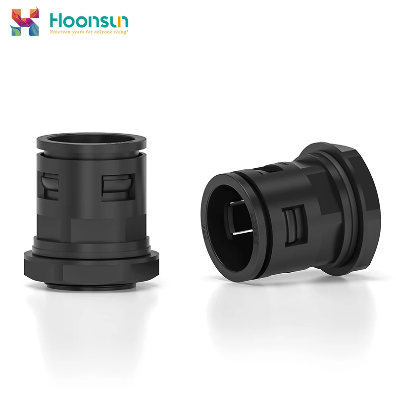 Hoonsun HX-NLK Factory High Grade M PG G Thread IP68 Rated CE RoHS Certified Low Voltage Nylon Flexible Conduit Fitting M12
