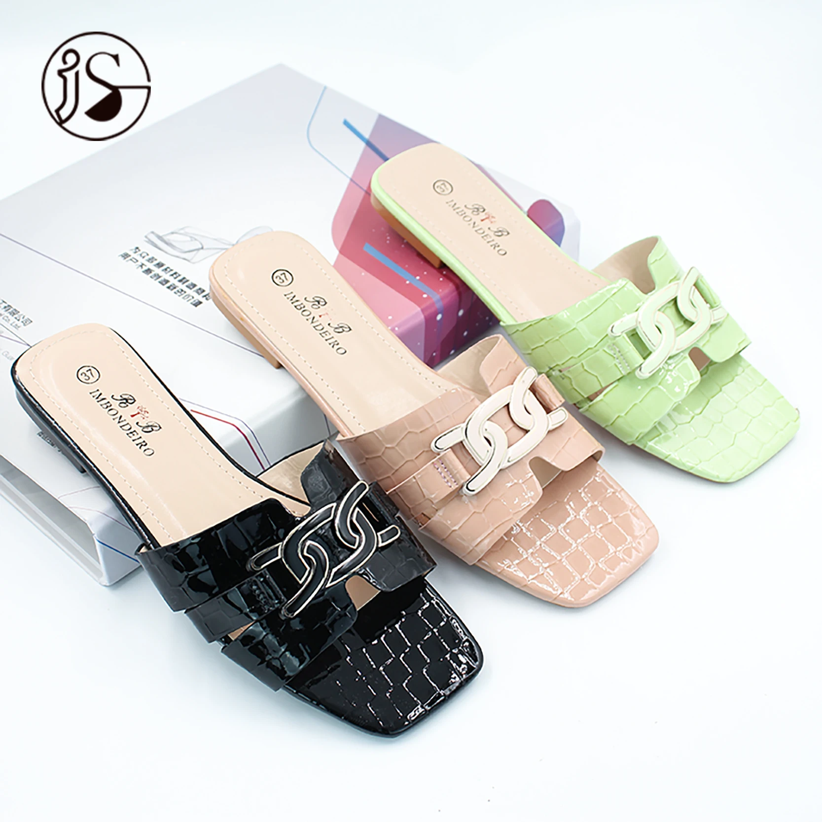 Braided Metal Braid Slide Summer Women's Flat Shoes Sandals - China Women's  and Customized price | Made-in-China.com