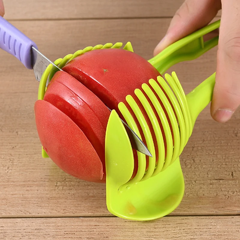 Kitchen Fruit Tomato Clip Holder Slicer Vegetable Lemon Potato