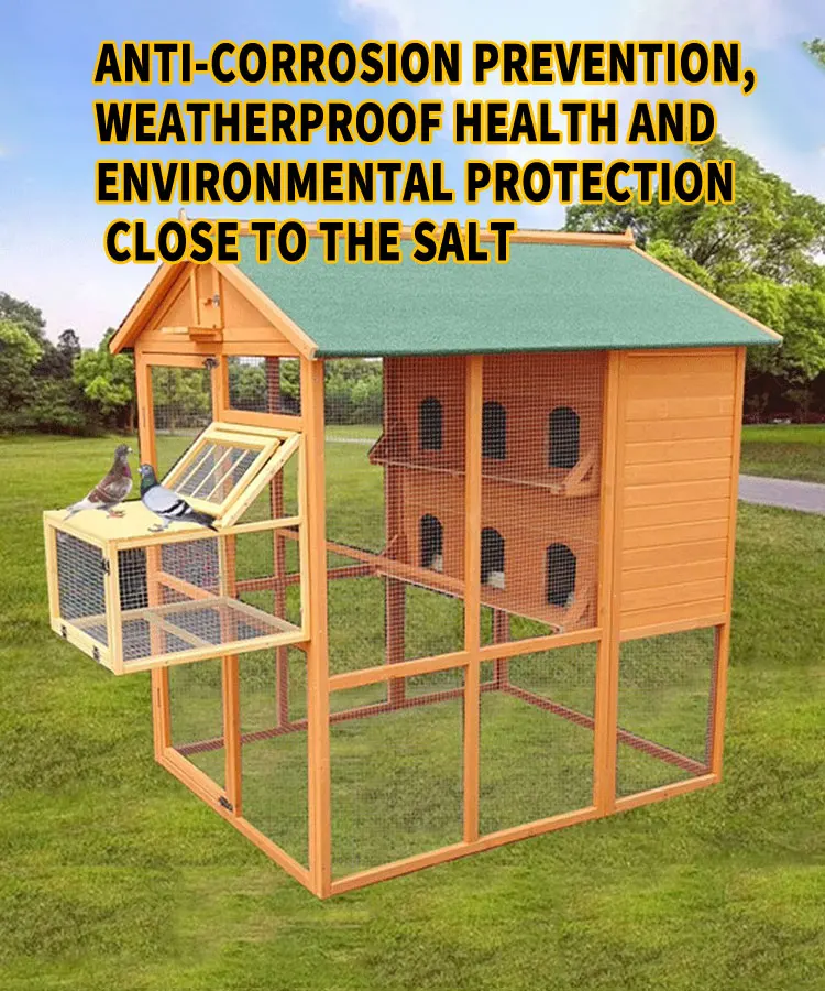 Large Wooden Standing Bird Aviary Cage for Parrots & Pigeons Nesting ...