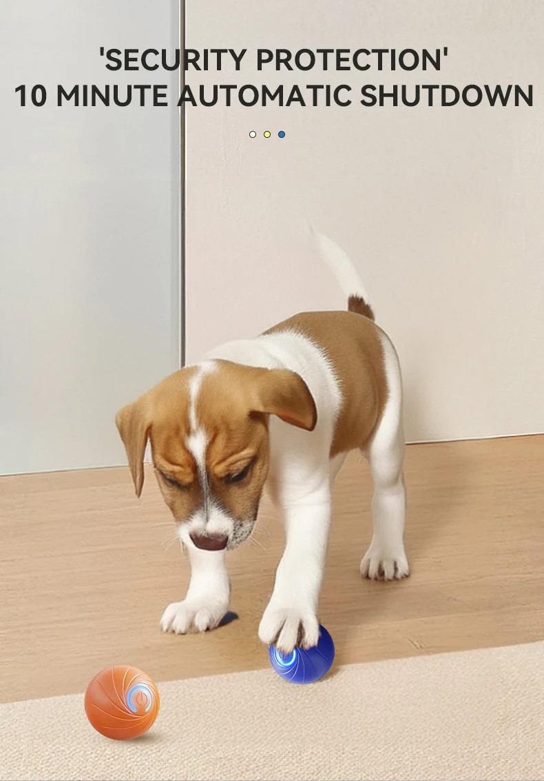 Pet Interactive Toy Automatic Rolling Dog Ball Electric Smart Bouncing Ball Pet Training Fashion Plastic Self Moving Toy