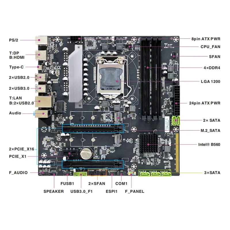 B560Mマザーボード10400/10500/11400/11700マザーボードCPU