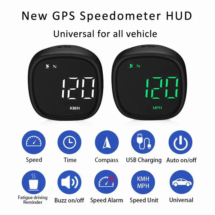 Car Hud 2022 OEM Low Cost GPS Car Speedometer 5V DC Digital Car Head Up Display Speed Show for Universal Car