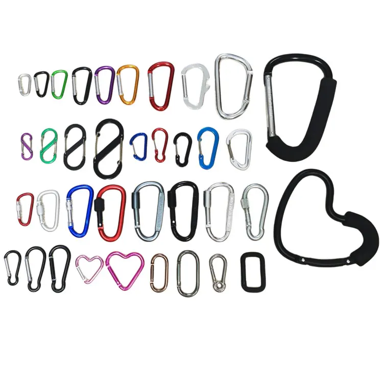 Xiwang Custom Aluminum Carabiner Hook Snap D Ring Climbing Spring Snap