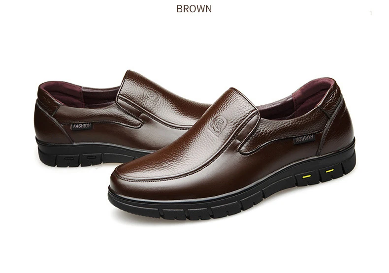Handmade Genuine Leather Casual Shoes For Men Flat Platform Walking ...