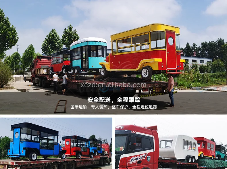 Colorful Popular Food Snack Trailer Tractor Mobile Kitchen With ...