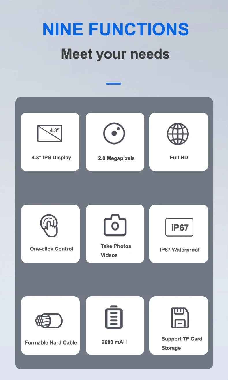 Flexible Video Borescope Industrial Inspection Hd Mini Mobil Portable Medical Module dual Endoscope Camera with Screen Monitor