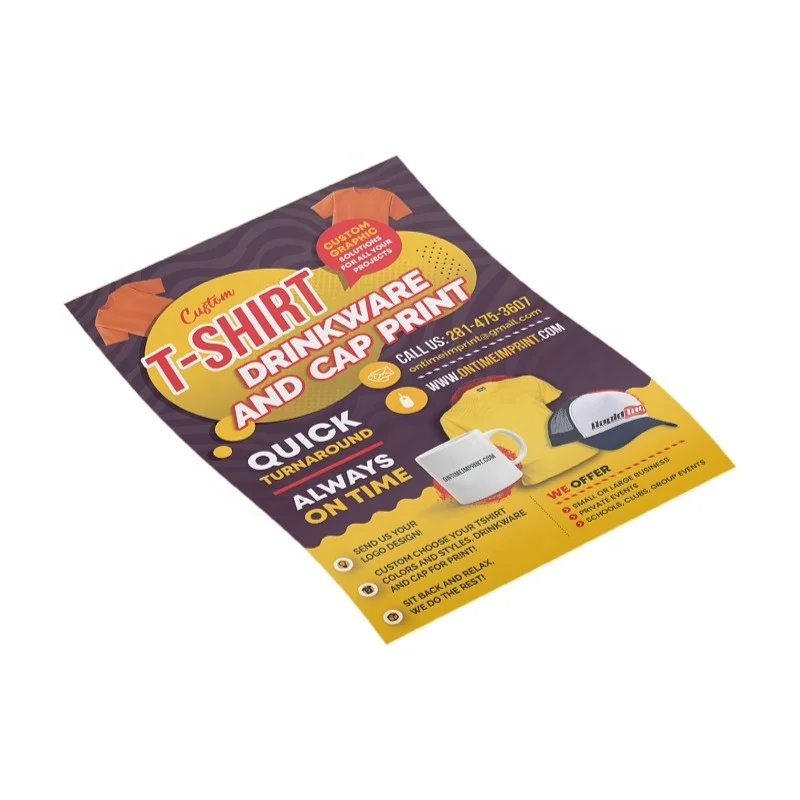 Custom coloring advertising flyer leaflet printing
