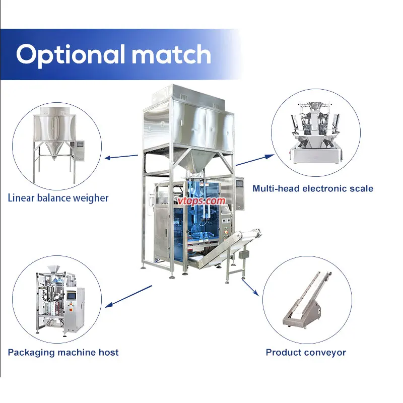 Easy Operation Pellet Coffee Bean Dosing Filling Packing Machine Fudge Cocoa Bag Packaging