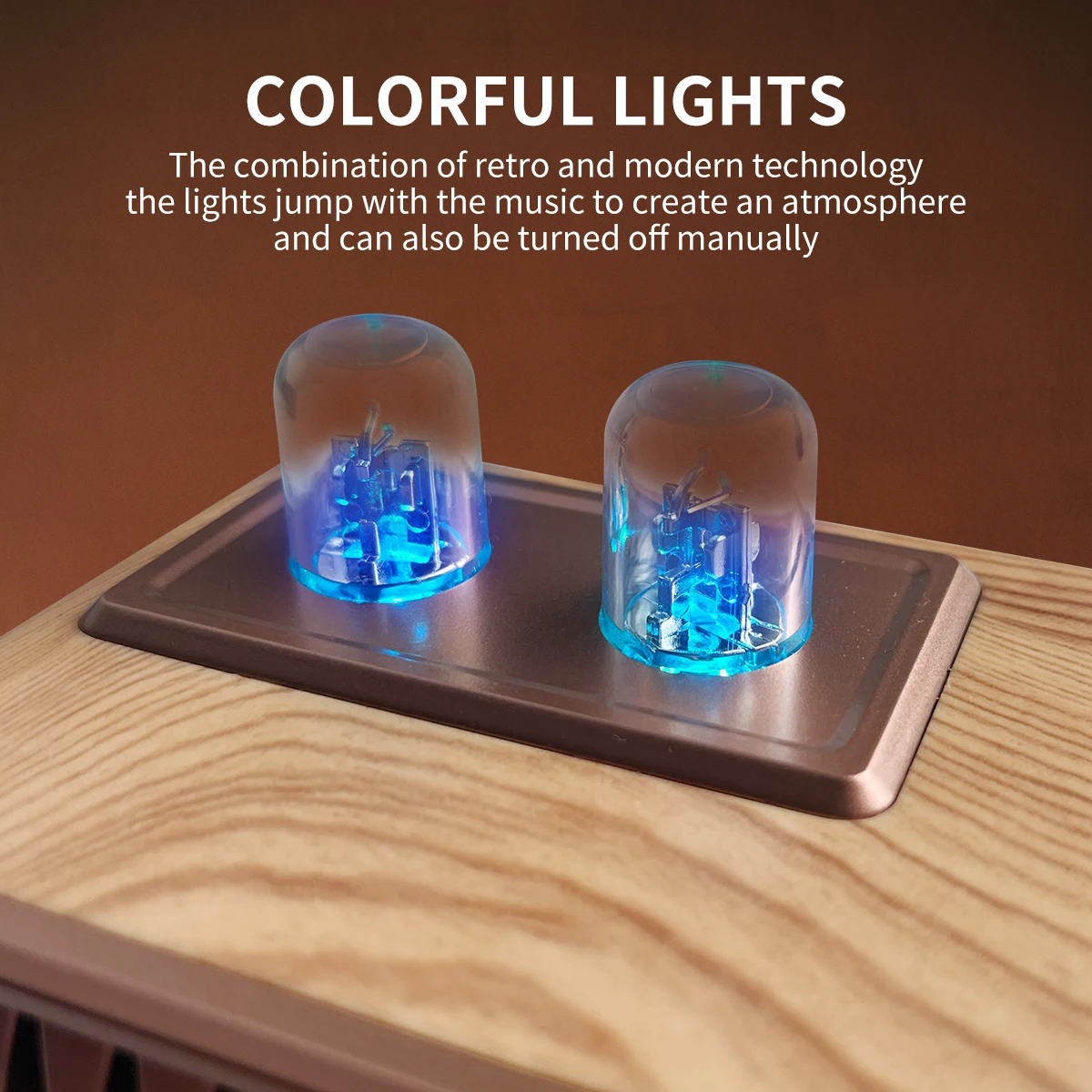 レトロワイヤレススピーカーヴィンテージラジオウォールナットウッド