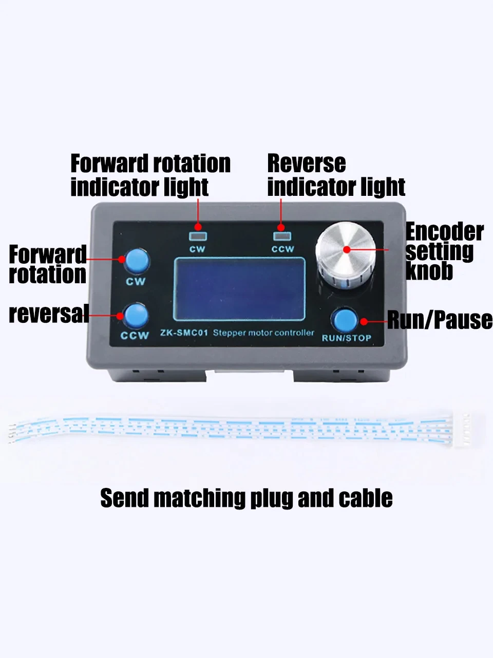 NEMA17 NEMA23 Stepper Motor Controller - Programmable CW CCW Delay