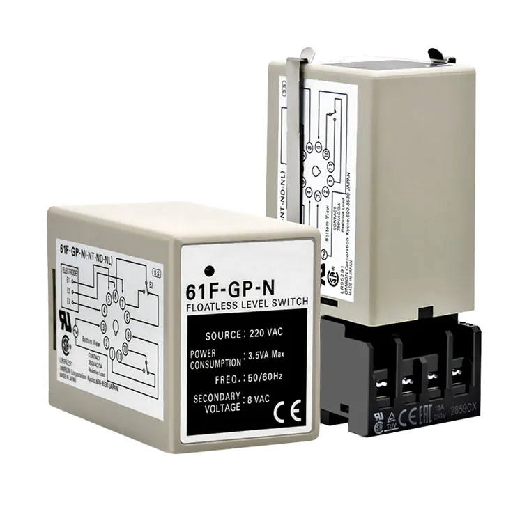 Original Level Relay Water Level Controller with Float Less Level Switch 61F-GP-N AC220V 110V Sealed Protection