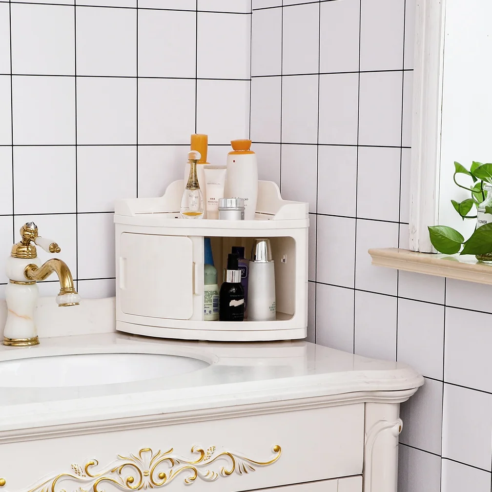 Baoyouni Plastic Stackable Storage Box Triangular Corner Organizer Bins