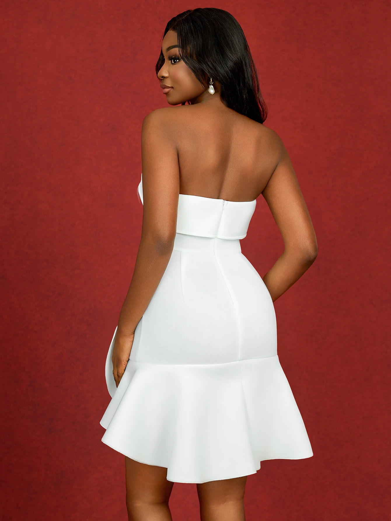 slash neck backless dress Kelly Emerald Silk Backless Dress Medium main image 1