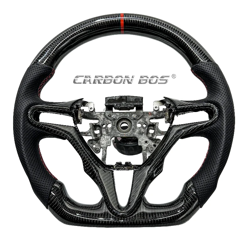 Honda Civic 8TH Generation Integra Flat Bottom Sports Steering Wheel Carbon