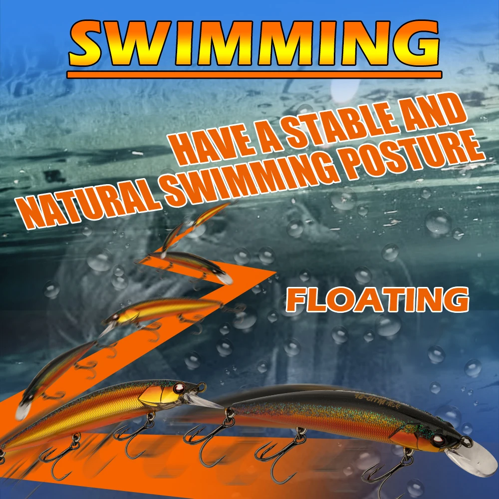 2024 RTS Floating 115mm 13g Floating  Minnow Fishing Lures Hard Baits Trout Fishing Lure