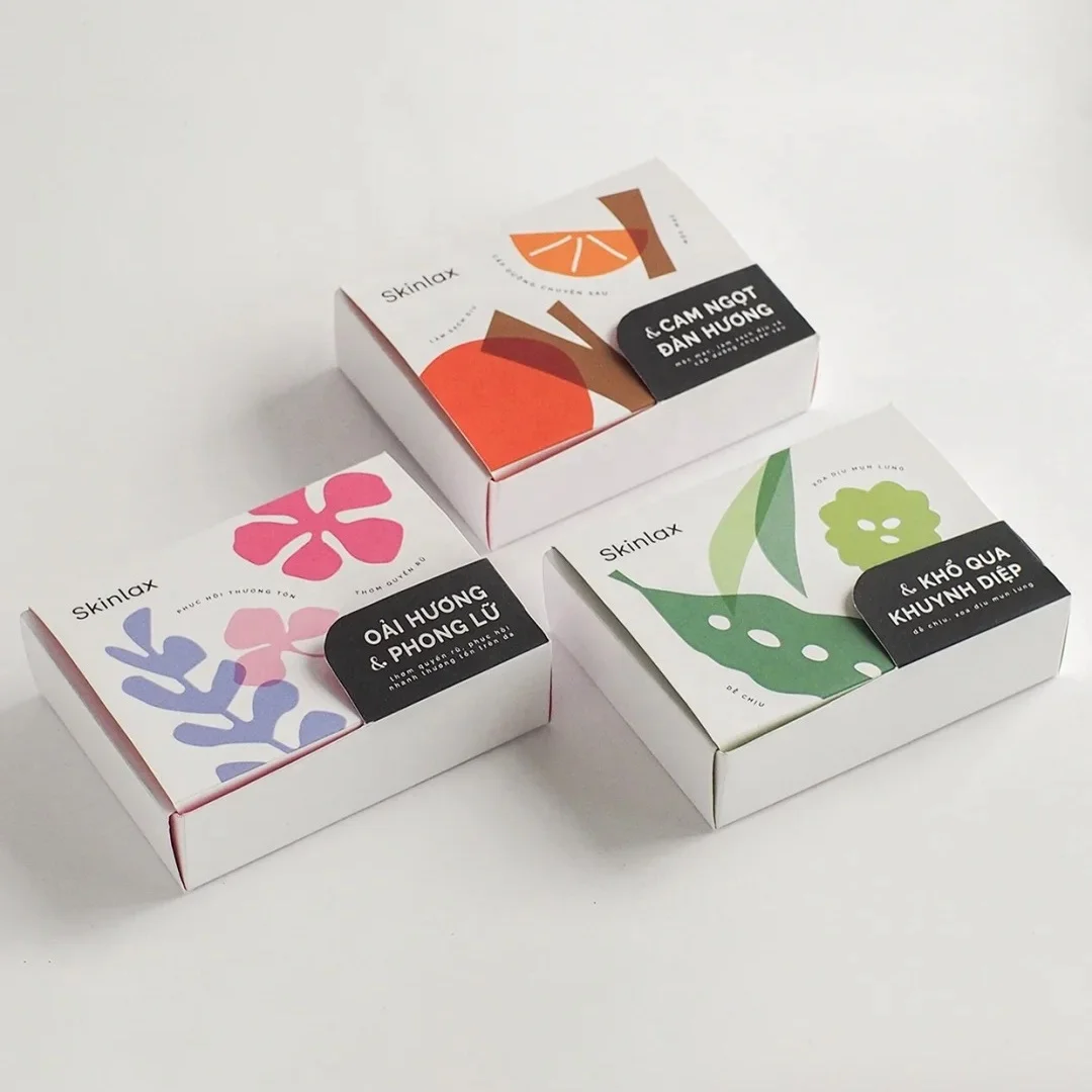 Small White Soap Packaging Sample Box for Bar Soap Matte Custom Folding Box Sample Packaging for Soap Business