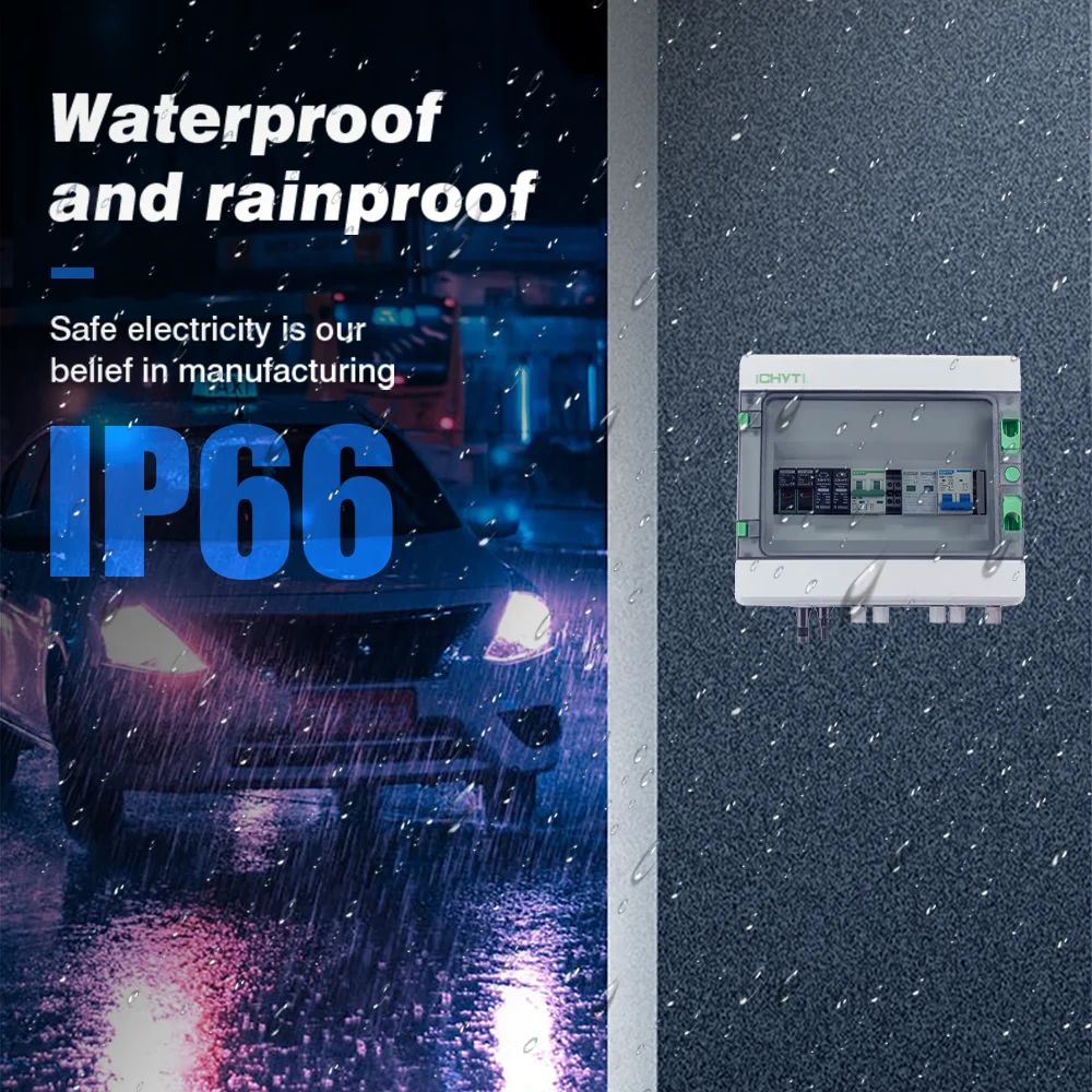 Waterproof Plastic Solar PV Array AC + DC 1 String Combiner Box Junction Box 1 Input 1Output for Solar Panel