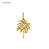 2PCS Palm tree charm - Gold