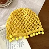 Chapeau tissé de perles - Jaune