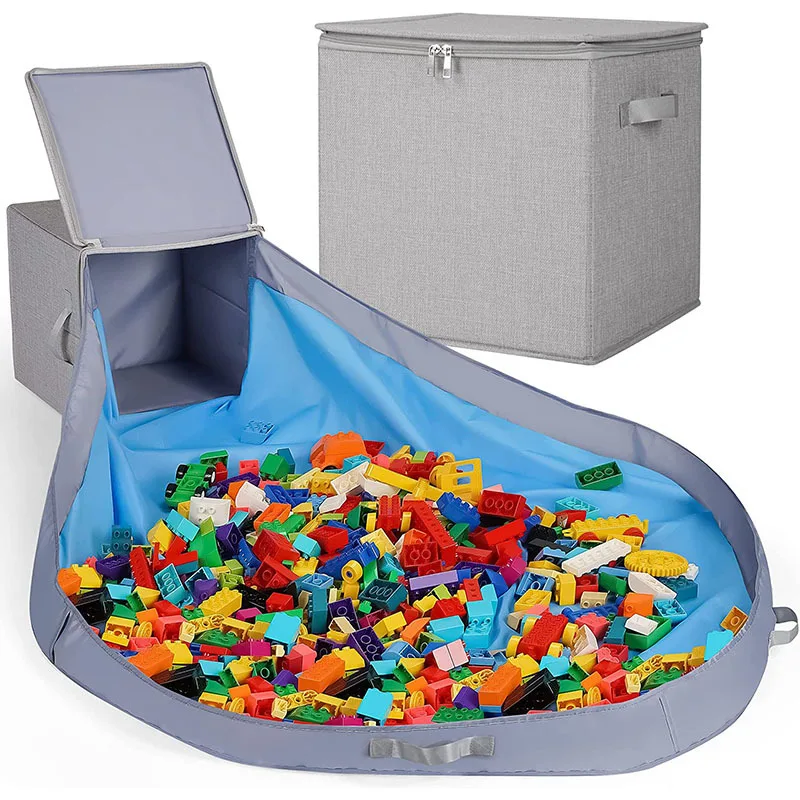 Multifunctional Toy Storage Organizer Bin Indoor Children Play Mat