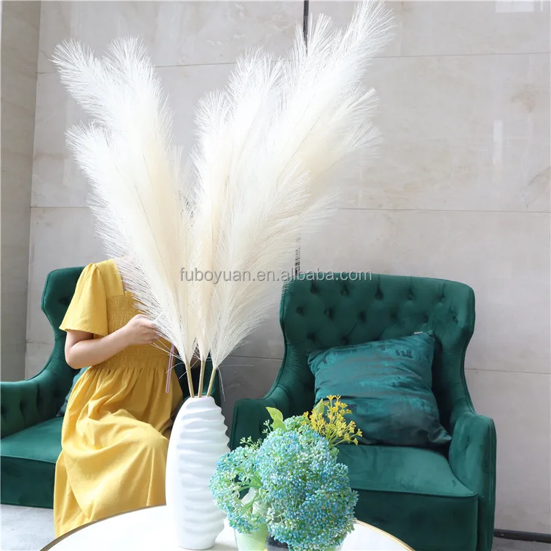 Sz04315 Beige Pampas Grass Arch Arrangement Dried Flowers Tall Fluffy