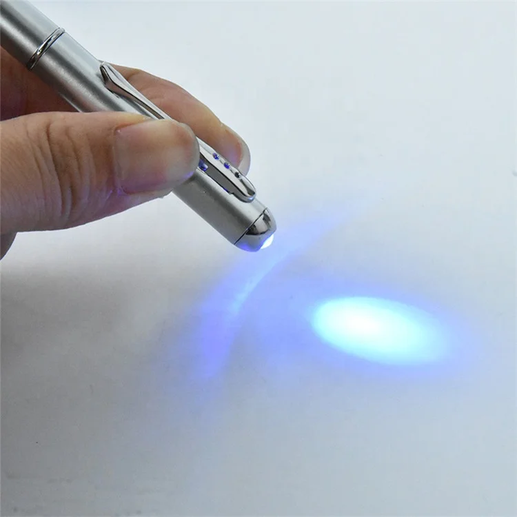 Invisible Ink Pen with Ink Revealing Blue LED