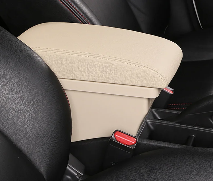 product creative custom fashion and practical leather material armrest car console usb box-6