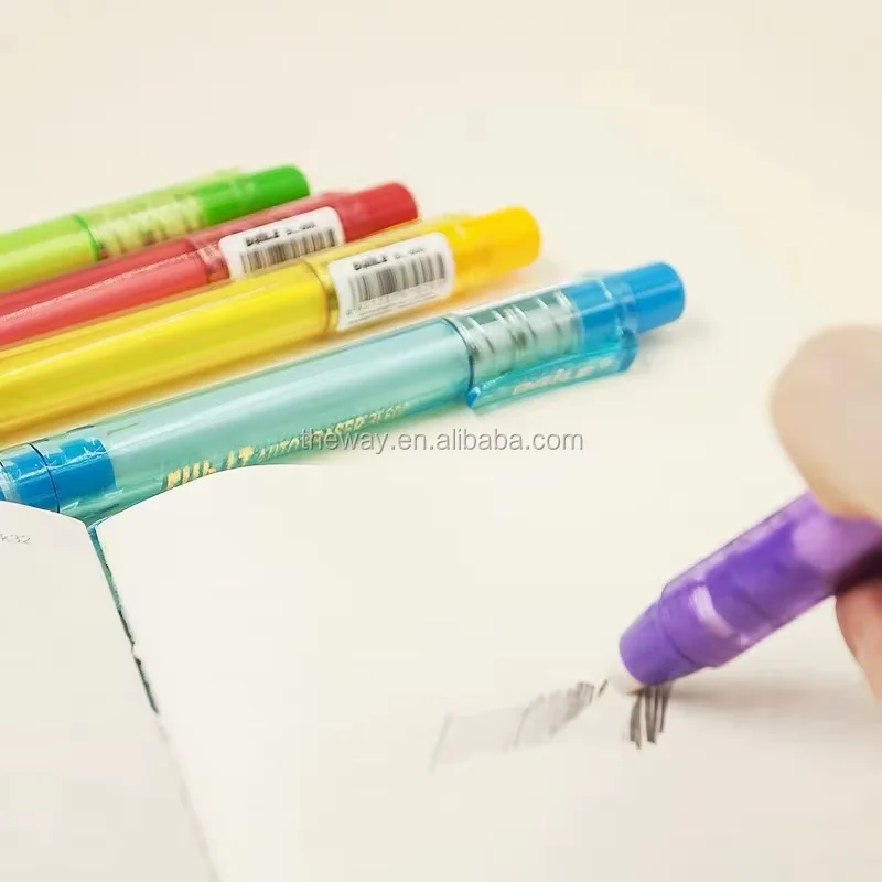 Gomme Da Cancellare Retrattili Con Pennello - 6 Pezzi Colorati | Kawaii Per Bambini E Ufficio - Foto 10