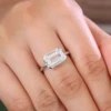 Anillo de oro amarillo de 14 quilates con diamante de laboratorio