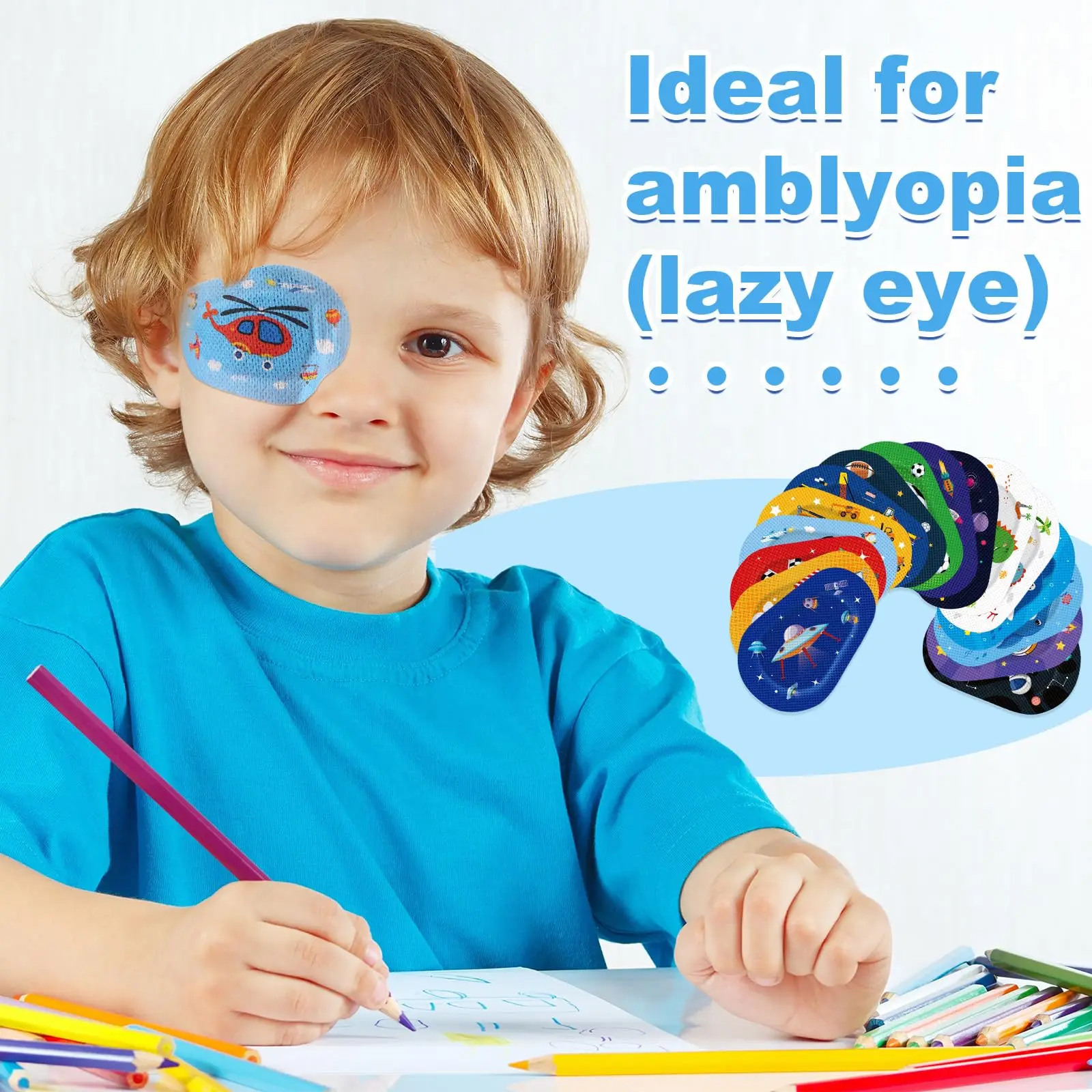 Regular Size Multi Styles Breathable Latex Free Disposable Eye Pad Blocking Light Eye Patches for Lazy Eye