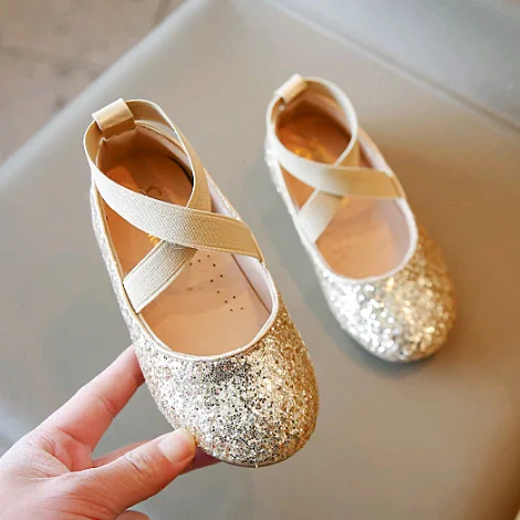 Kids Ballet Dance Shoes with Sequins Perfect for Baby Girls
