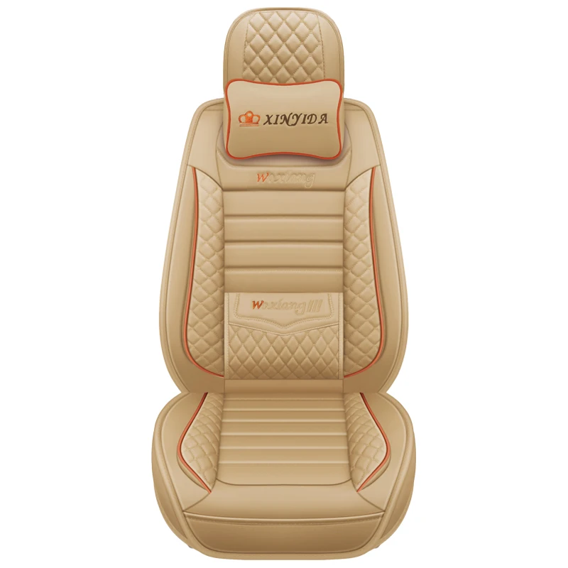 Inch Empire Full Set Universal Fit Car Seat Covers for Most Sedans, Beige 