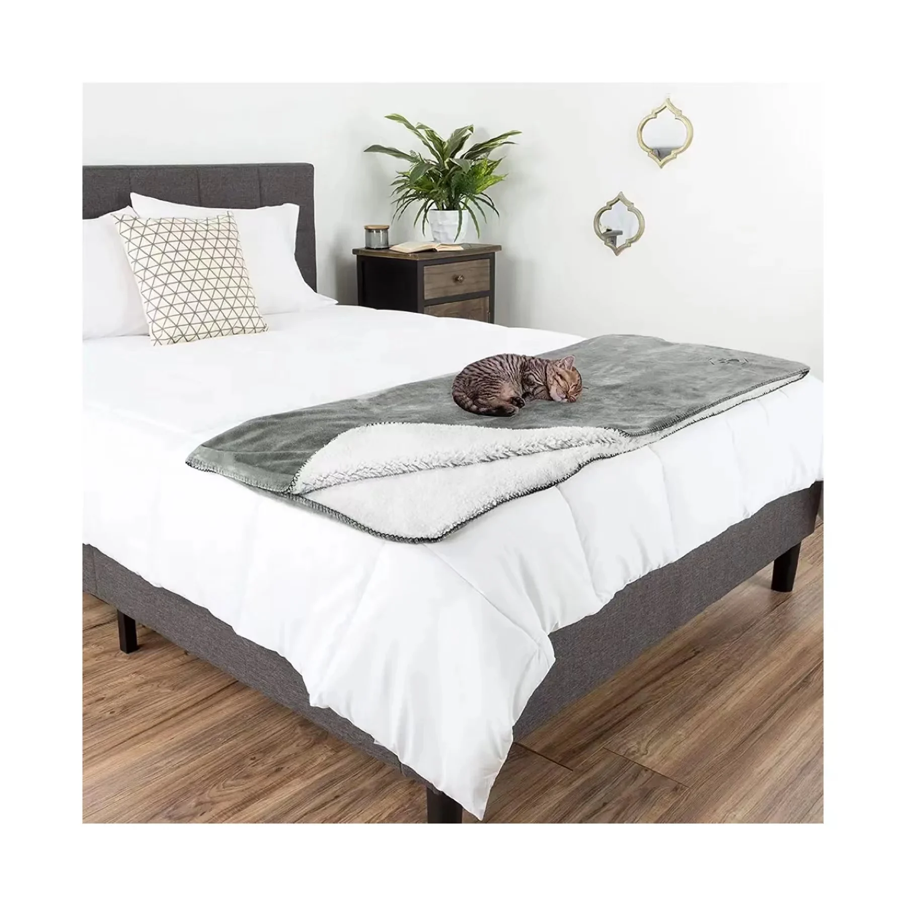 Высококачественное толстое шерпа флисовое водонепроницаемое покрывало для