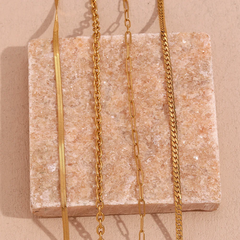 316l Stainless Steel Jewelry 18k Gold Necklace Geometry Women Fashion Pendant Necklaces aperçu 2