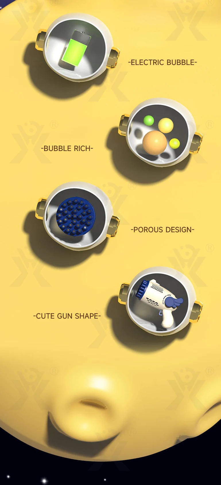 Chengji Best Price Bubble Gun Toy Kids Summer Outdoor Playing Electric Space Astronaut 29 Holes Color Bubble Gun
