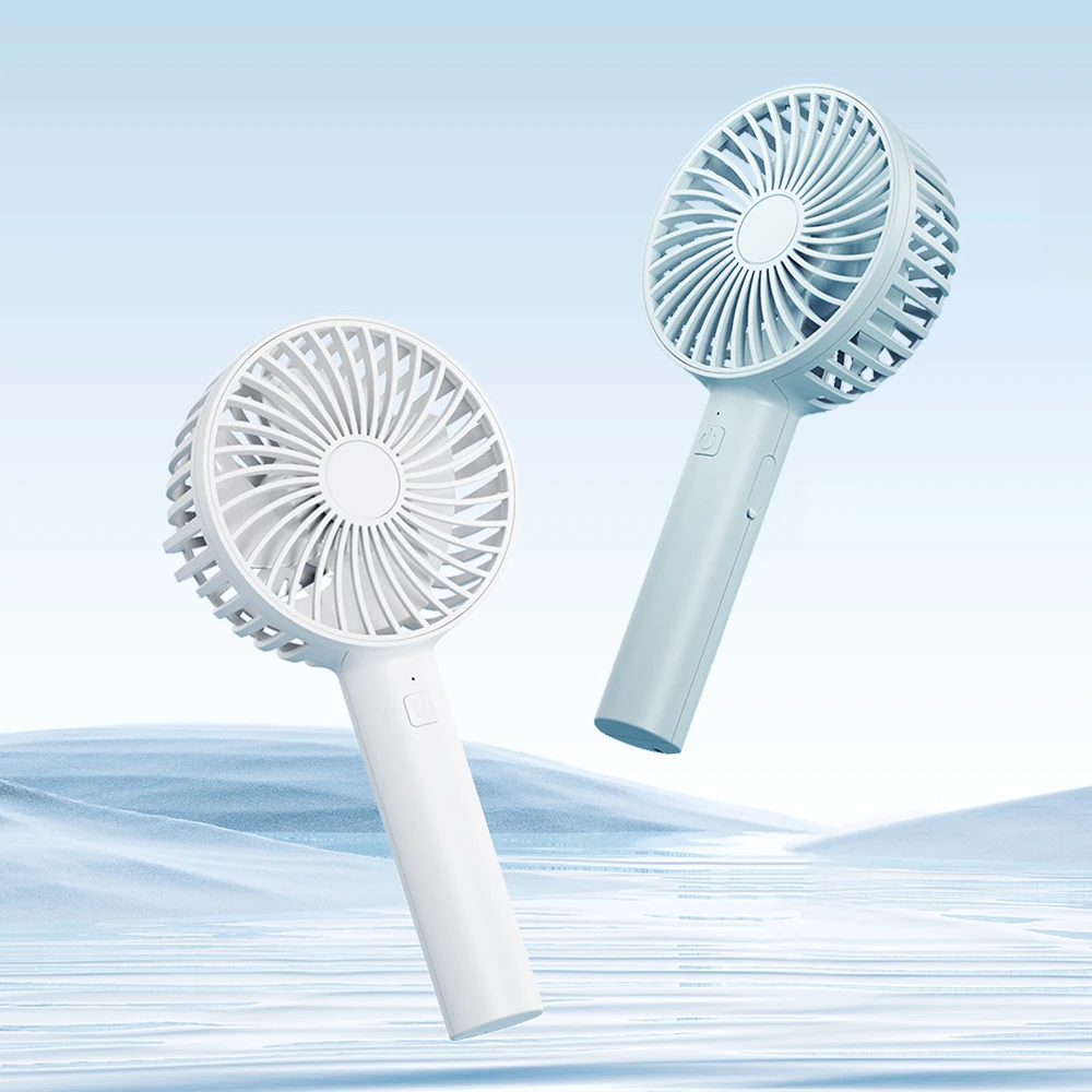 IMYCOO New Design Portable Rechargeable Powerful Mini Fan Handheld With Base Custom Logo Type-c Charger Hand-held Fan KC ROSH CE