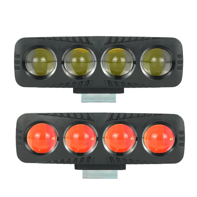 HJG Factory Price Motorcycle Waterproof Work Lights dual-color Headlamp Low Beam High Beam