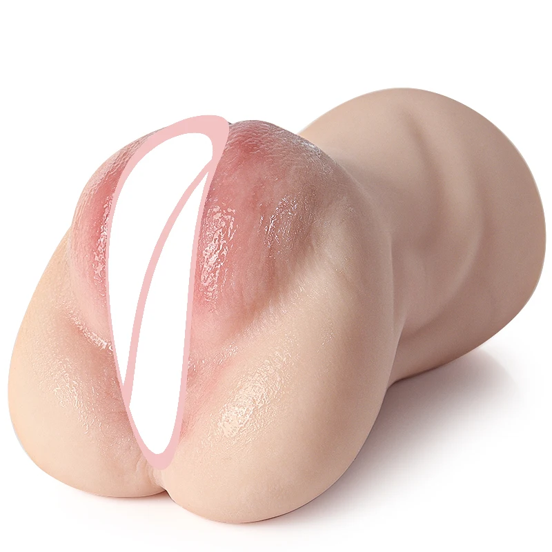 labia sex toy GEEBA Pink Labia Pocket Pussy Male Masturbator Sex Toys Silicone Soft  Vagina Fantasy Vaginal Artificial Vagina for Men main image 0