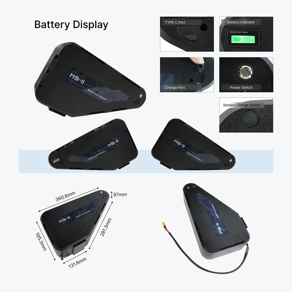 50mph 80km/h 60V 2500W MTX E Conversion Kit with Battery