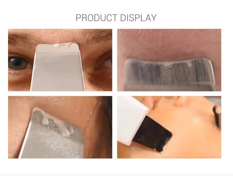 sonic micro vibration blackhead removal wireless charge face cleaning spatula facial ultrasonic skin scrubber machine