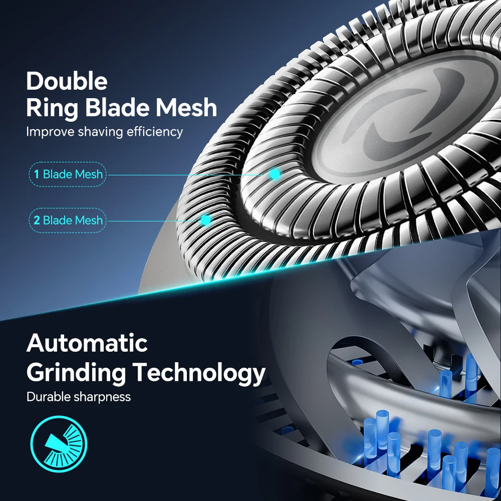 Three-Blade Rotary Electric Shaver USB Powered Waterproof Floating Rotating Type-C Charging for Household RV Hotel Use factory